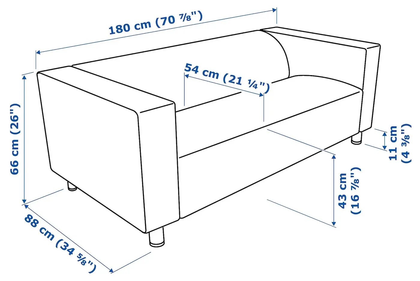 Canapea Ikea Klippan/Langban 2 locuri (Galben neon)