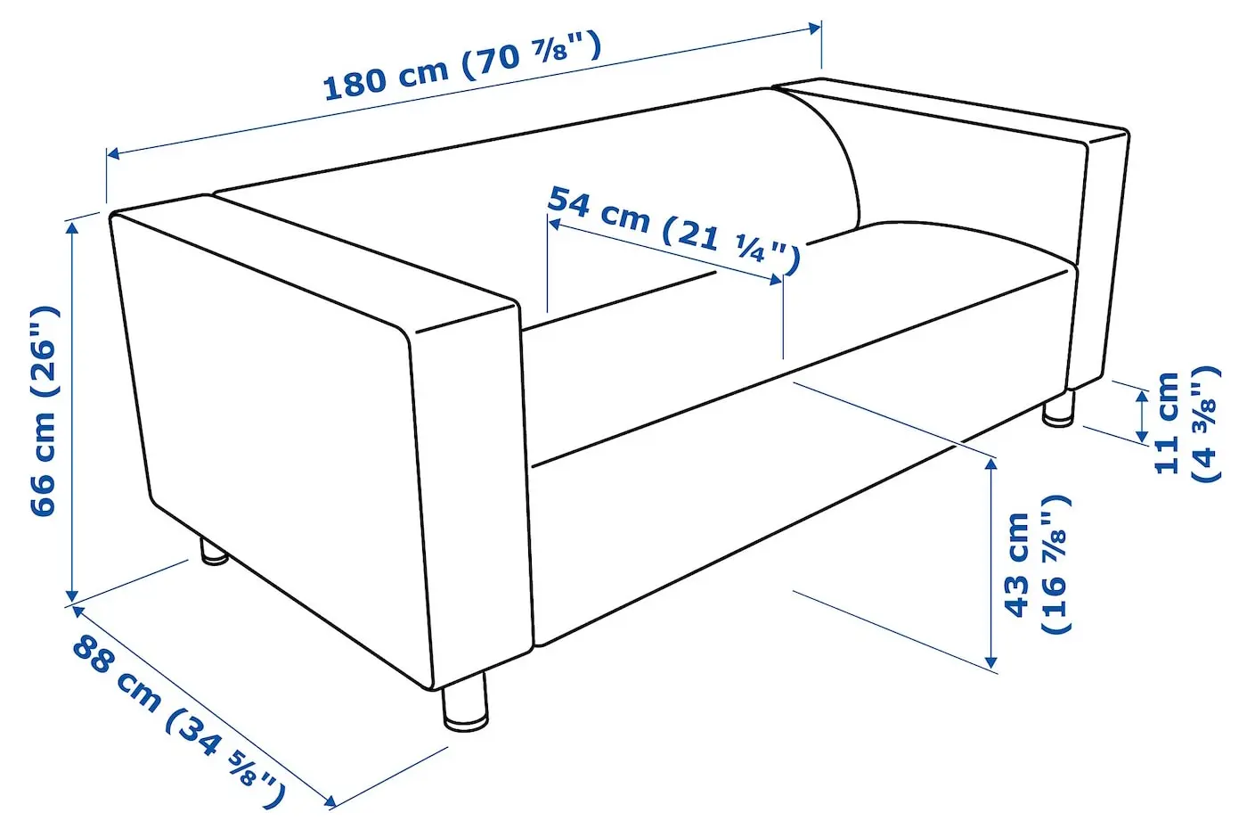 Диван Ikea Klippan/Vissle 2-местный (Зеленый)
