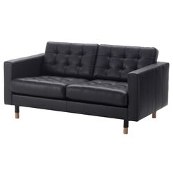 Canapea Ikea Landskrona 2-locuri/Lemn (Grann/Bomstad Negru)