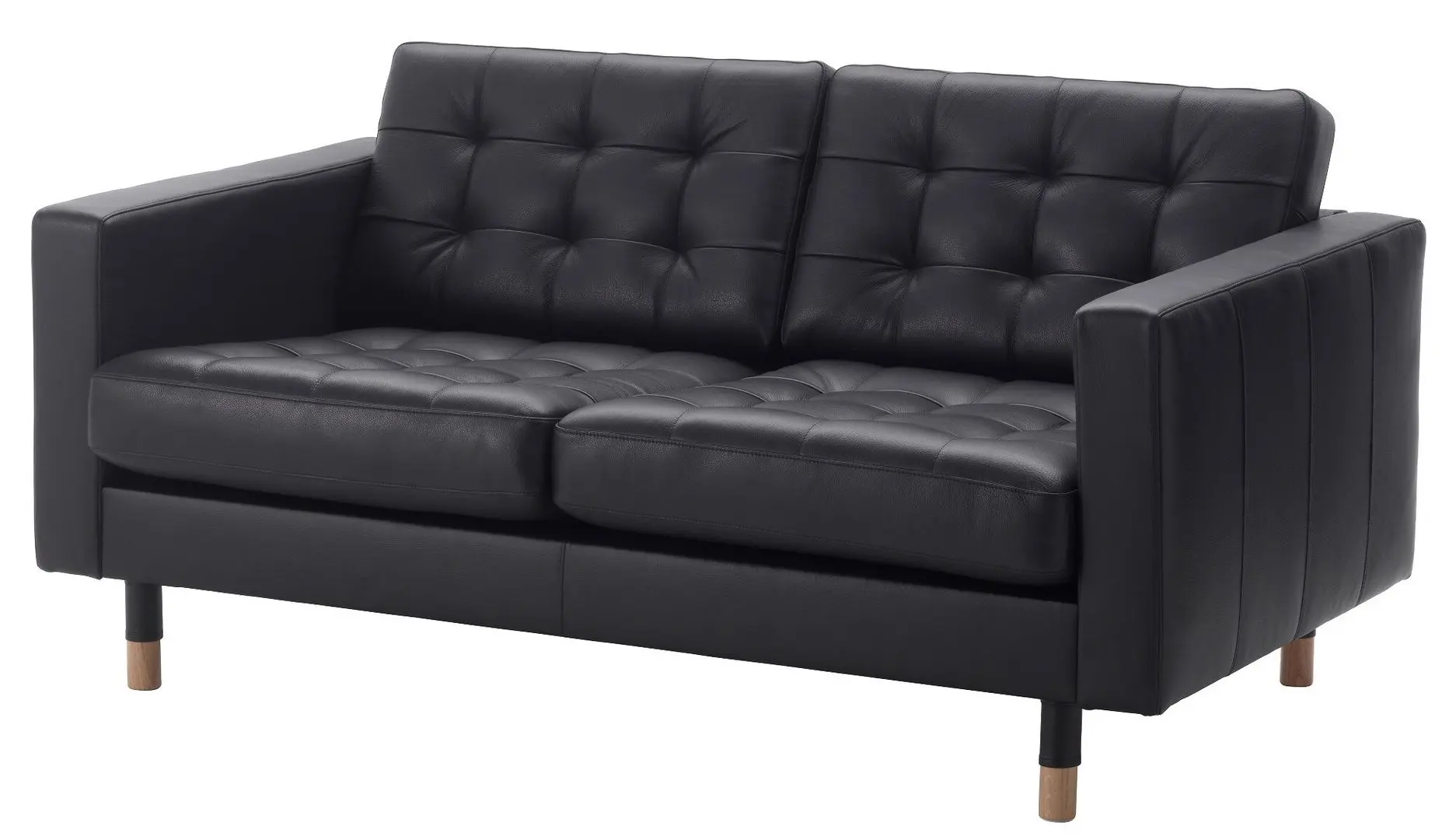 Диван Ikea Landskrona 2-местный/Дерево (Гранн/Бумстад Черный)