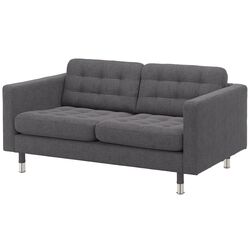 Canapea Ikea Landskrona 2-locuri/Metal (Gunnared Gri Inchis)