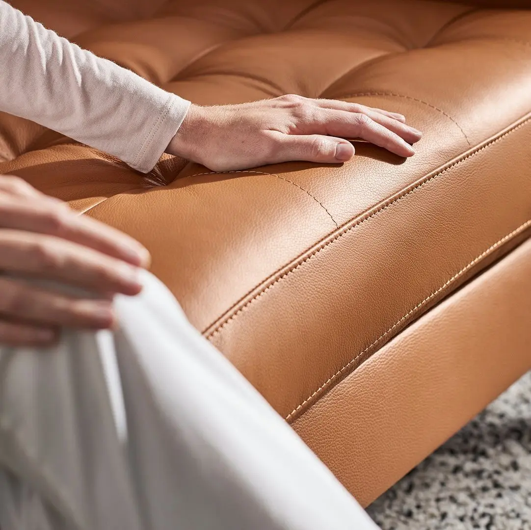 Canapea Ikea Landskrona 3-locuri/Lemn (Grann/Bomstad Maro-auriu)