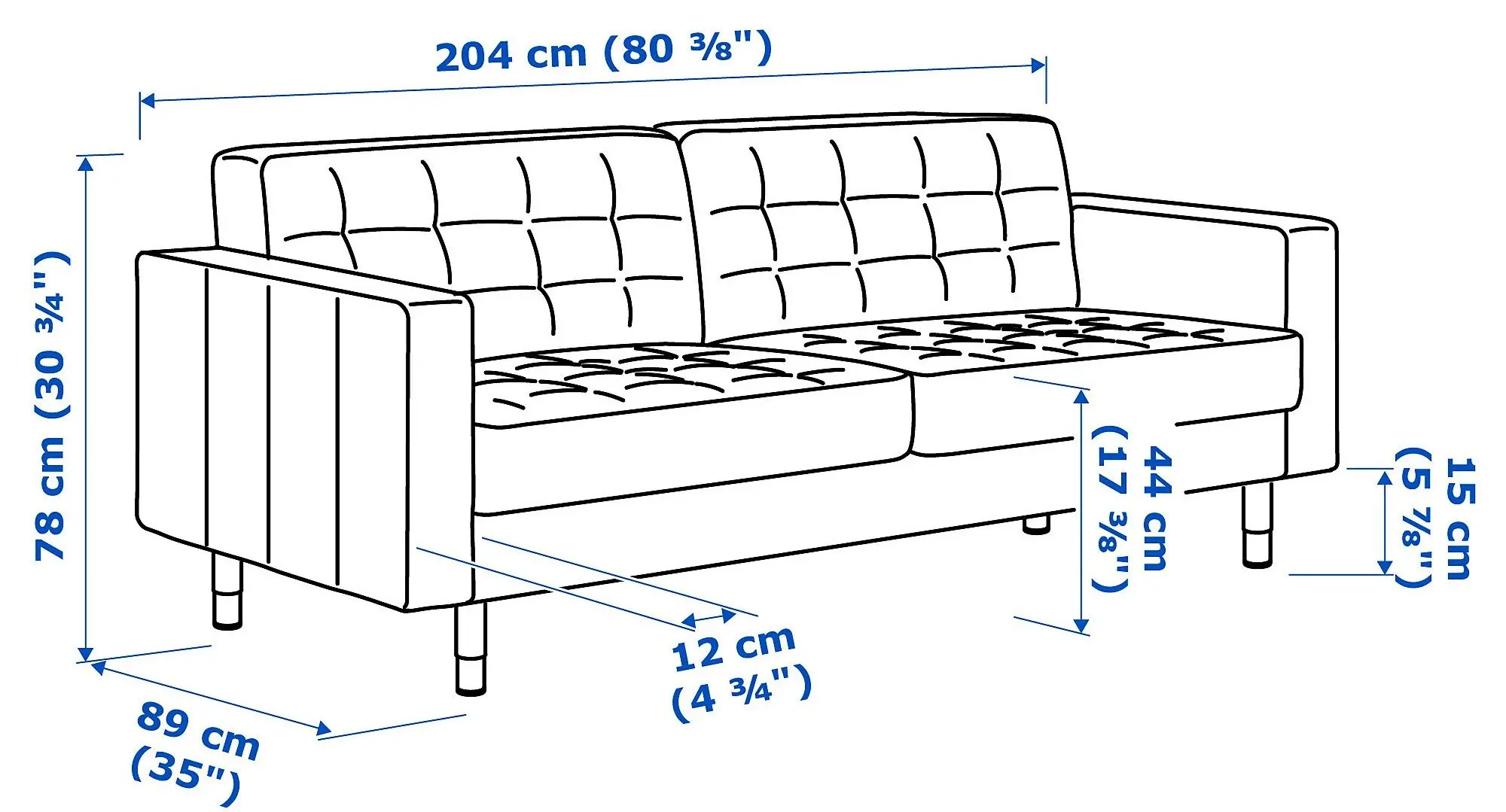Canapea Ikea Landskrona 3-locuri/Lemn (Grann/Bomstad Maro-auriu)
