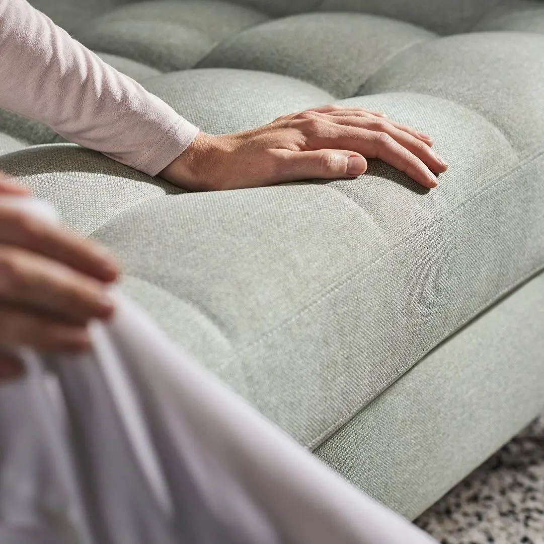 Диван Ikea Landskrona 3-местный/Дерево (Гуннаред Светло-зеленый)