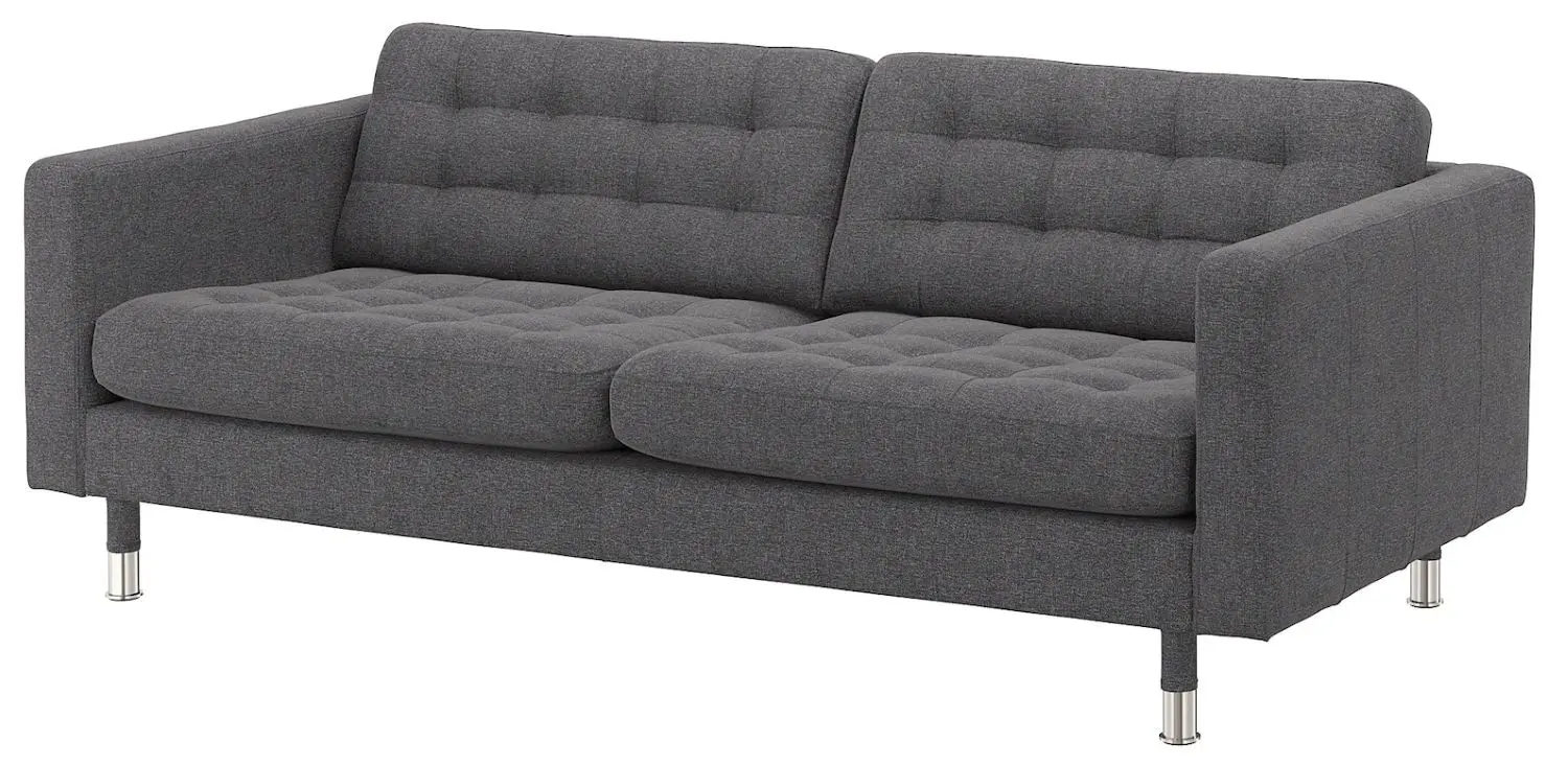 Canapea Ikea Landskrona 3-locuri/Metal (Gunnared Gri Inchis)