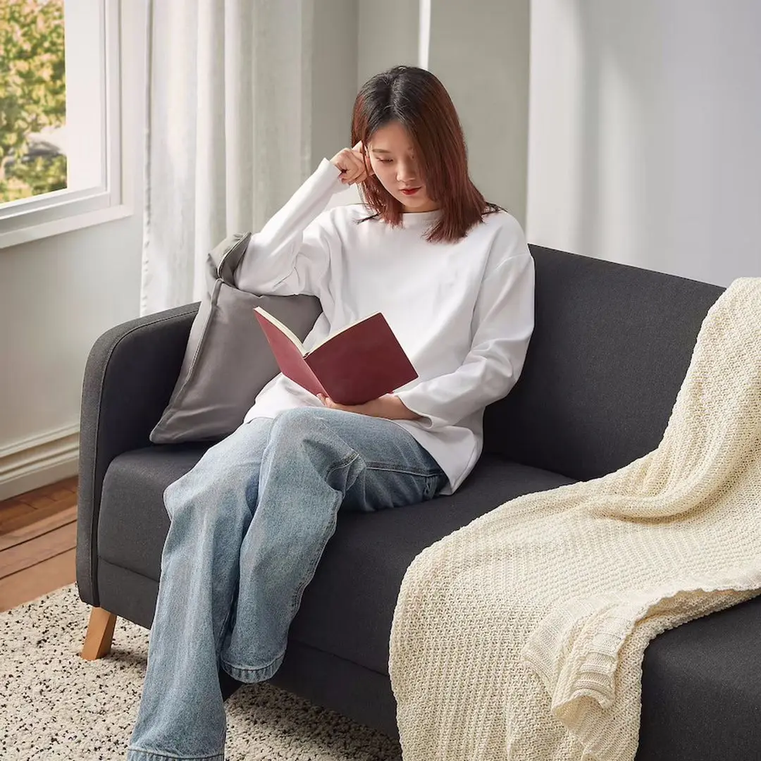 Диван Ikea Linanas 3-местный (Висле Темно-серый)