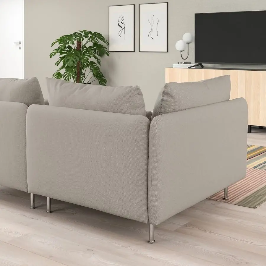 Canapea Ikea Soderhamn 3-locuri/capat deschis (Fridtuna Bej Deschis)