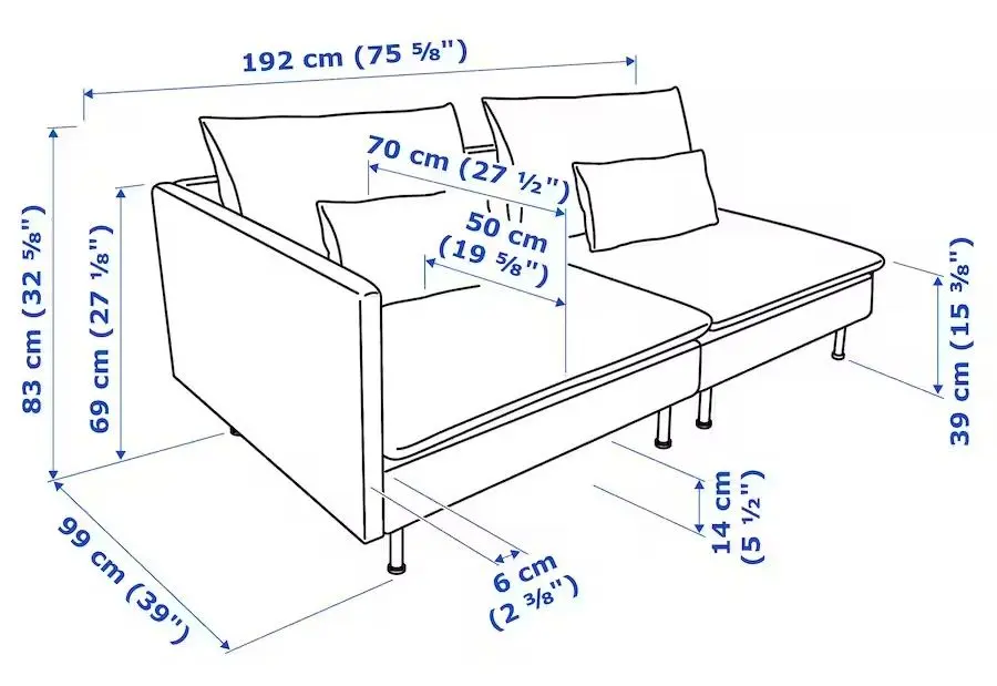 Canapea Ikea Soderhamn 3-locuri/capat deschis (Fridtuna Bej Deschis)
