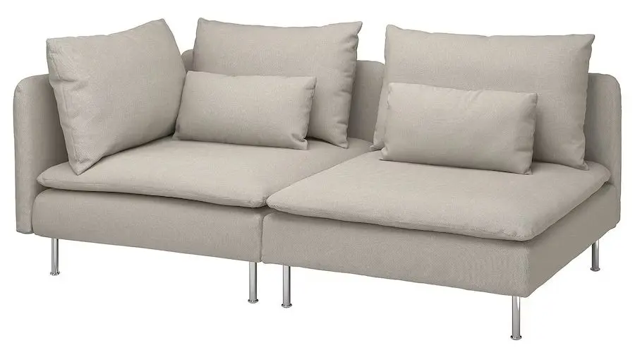 Canapea Ikea Soderhamn 3-locuri/capat deschis (Fridtuna Bej Deschis)