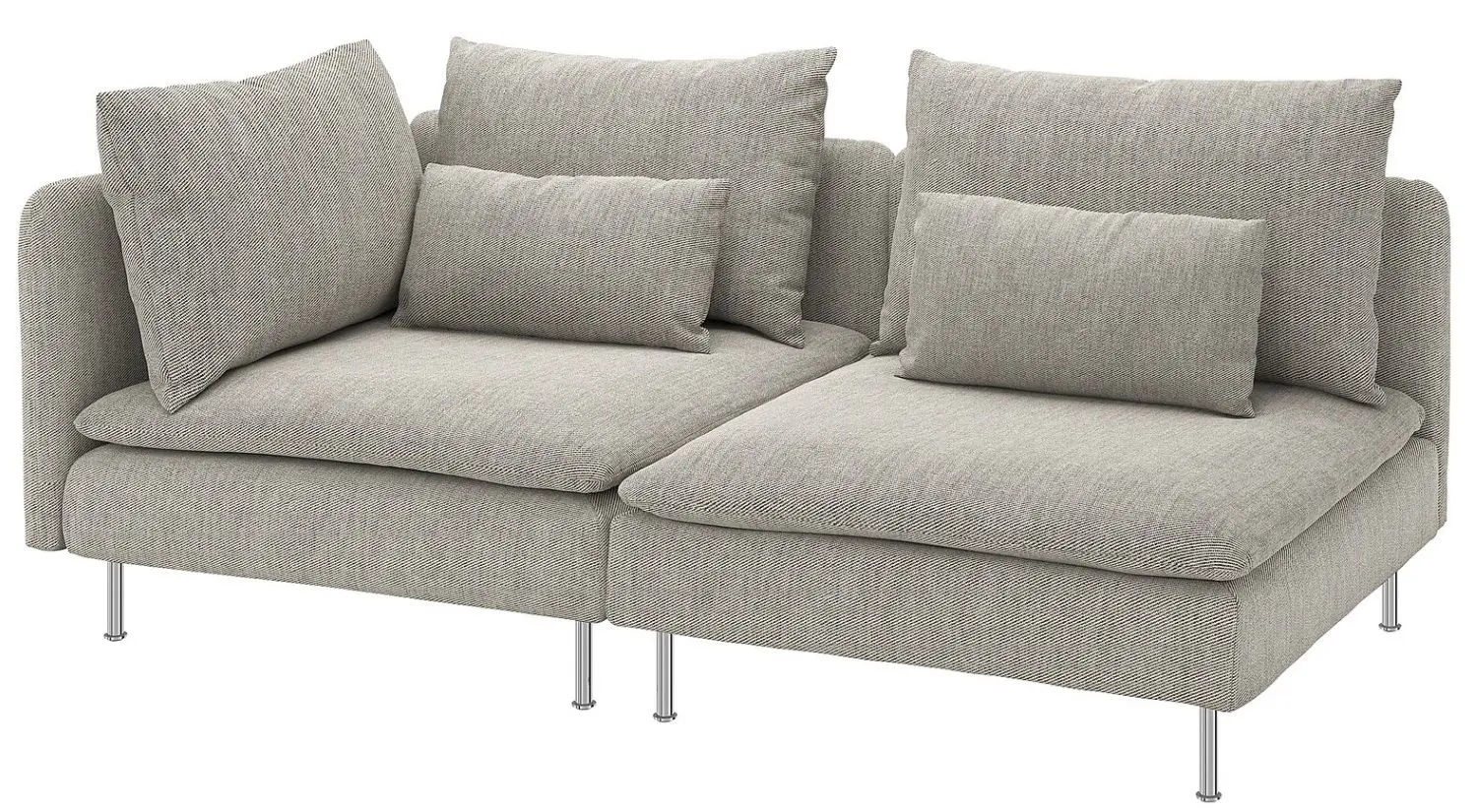 Canapea Ikea Soderhamn 3-locuri/capat deschis (Viarp Bej/Maron)