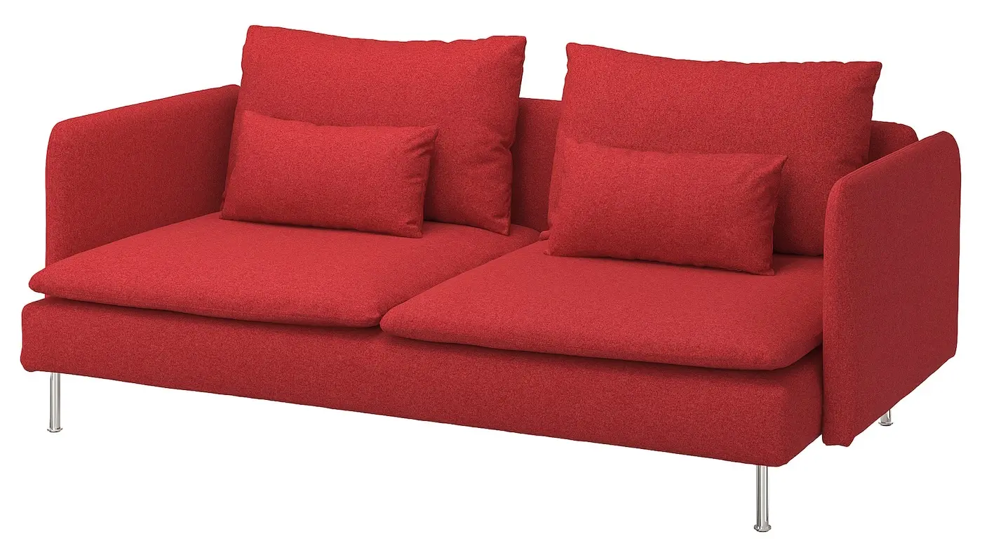 Диван Ikea Soderhamn/Tonerud 3-местный (Красный)