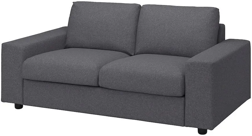 Canapea Ikea Vimle 2-locuri/brate late (Gunnared Gri Mediu)