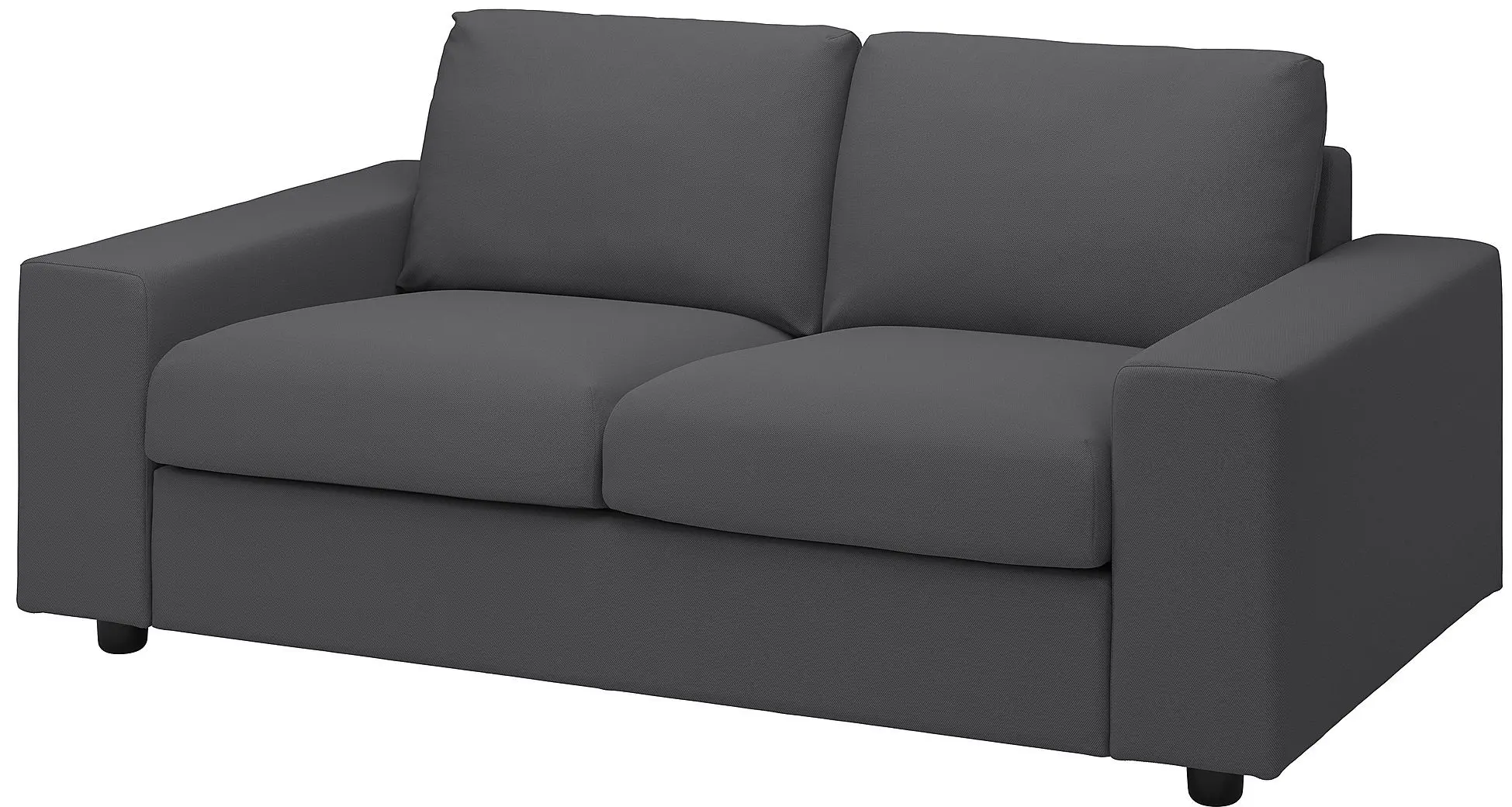 Canapea Ikea Vimle 2-locuri/brate late (Hallarp Gri)