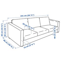 Canapea Ikea Vimle 3-locuri (Gunnared Bej) Thumb