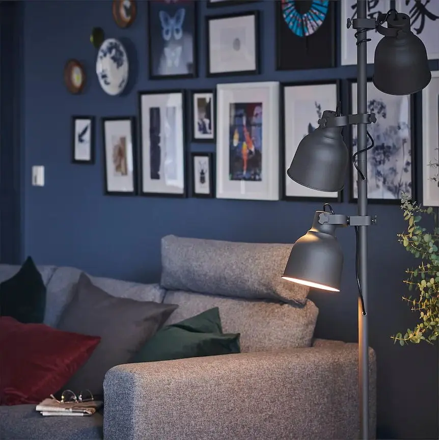 Диван Ikea Vimle 3-местный/подголовник (Гуннаред Классический Серый)