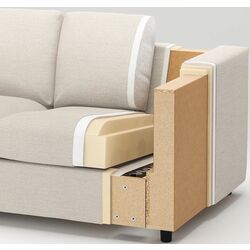 Canapea Ikea Vimle 3-locuri/tetiera/brate late (Gunnared Bej) Thumb
