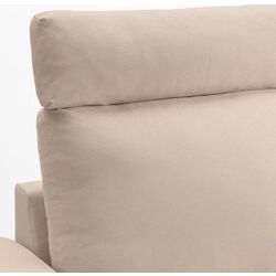 Диван Ikea Vimle 3-местный/подголовник/широкие подлокотники (Халларп Бежевый) Thumb