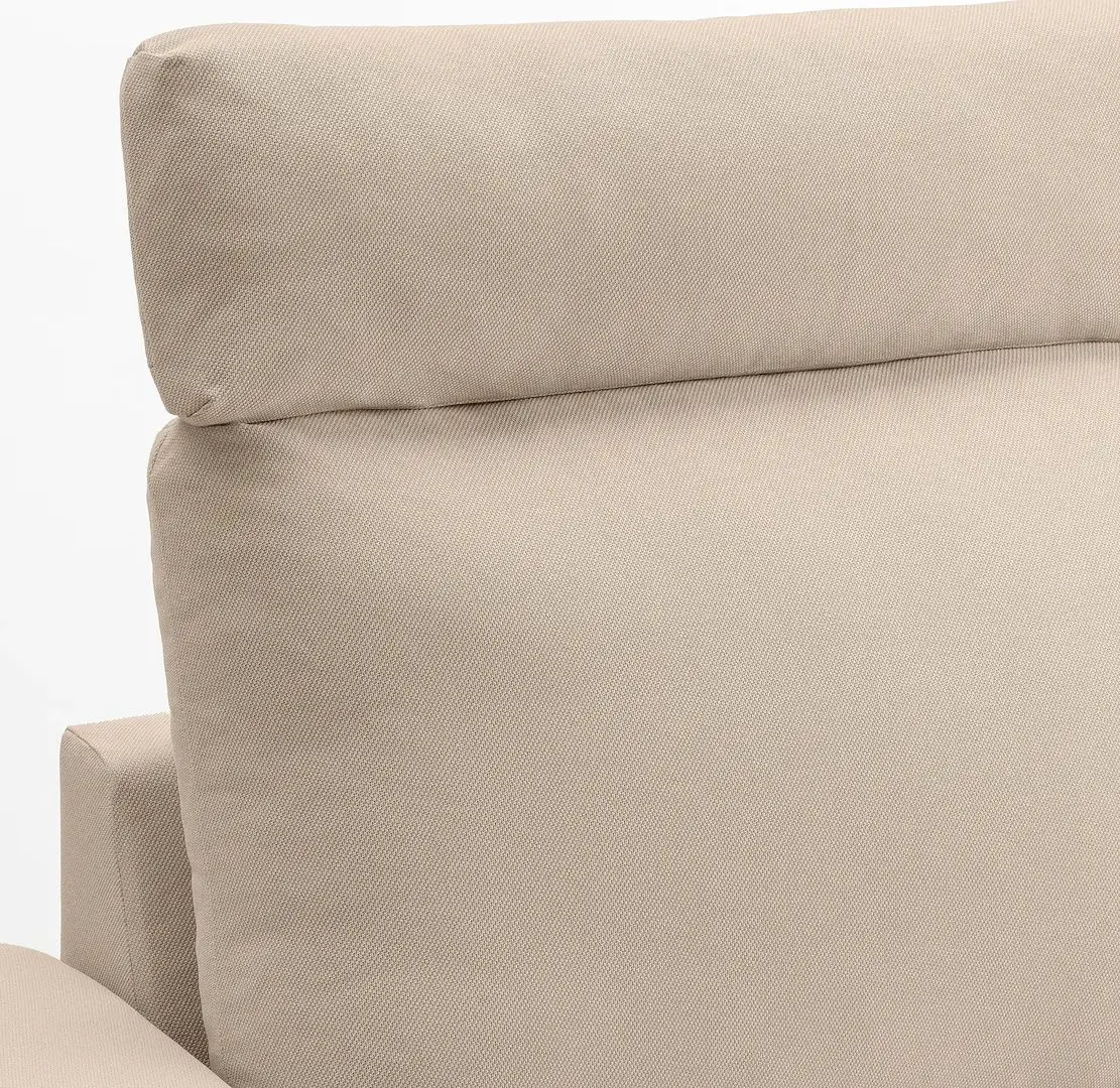 Диван Ikea Vimle 3-местный/подголовник/широкие подлокотники (Халларп Бежевый)