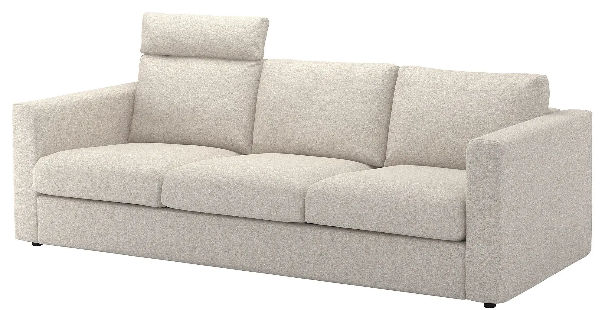 Canapea Ikea Vimle 3-locuri cu tetiera (Gunnared Bej)