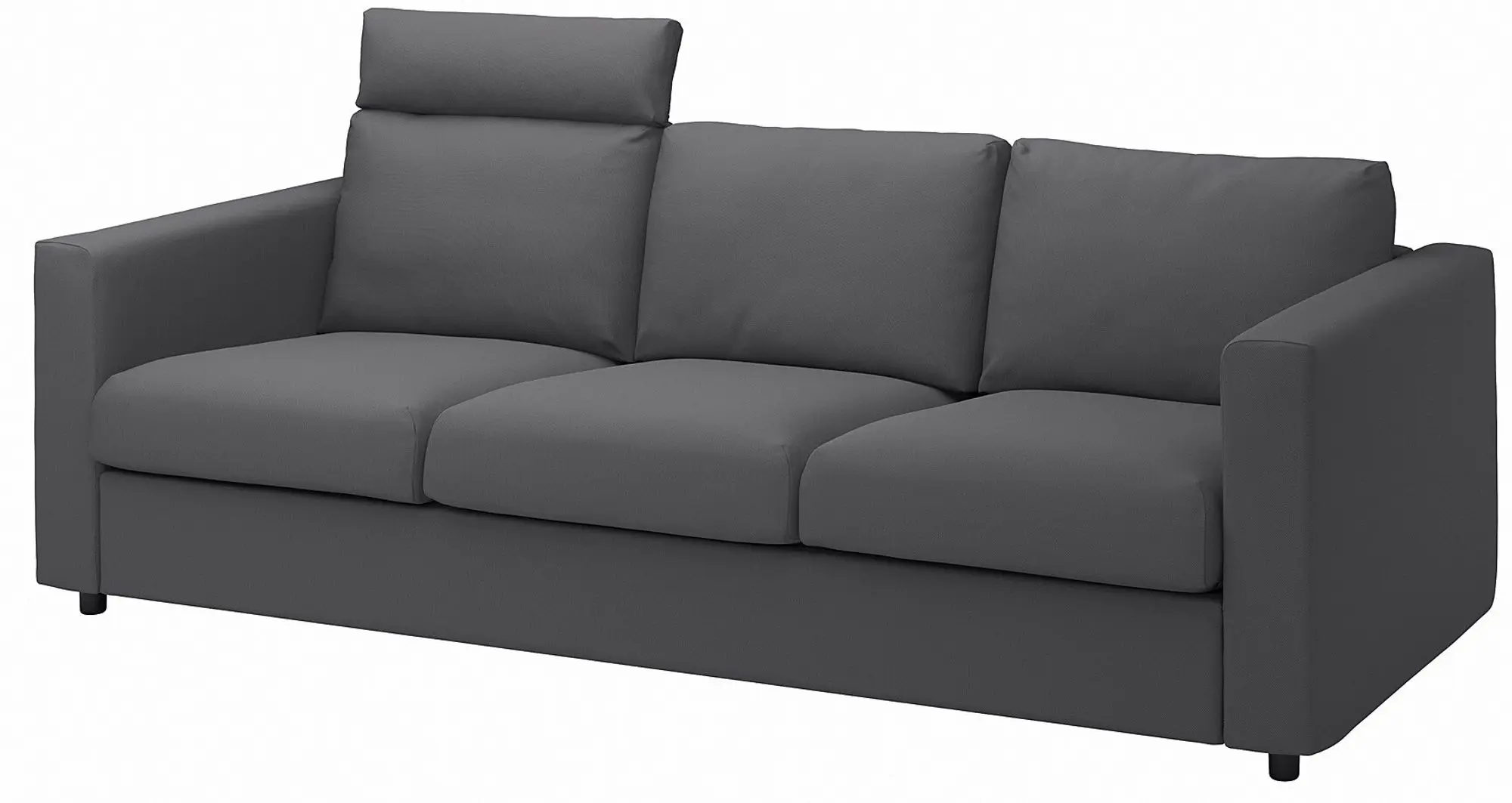 Canapea Ikea Vimle 3-locuri cu tetiera (Hallarp Gri)