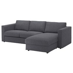 Canapea de colt Ikea Vimle 3-locuri/sezlong (Gunnared Gri Mediu)