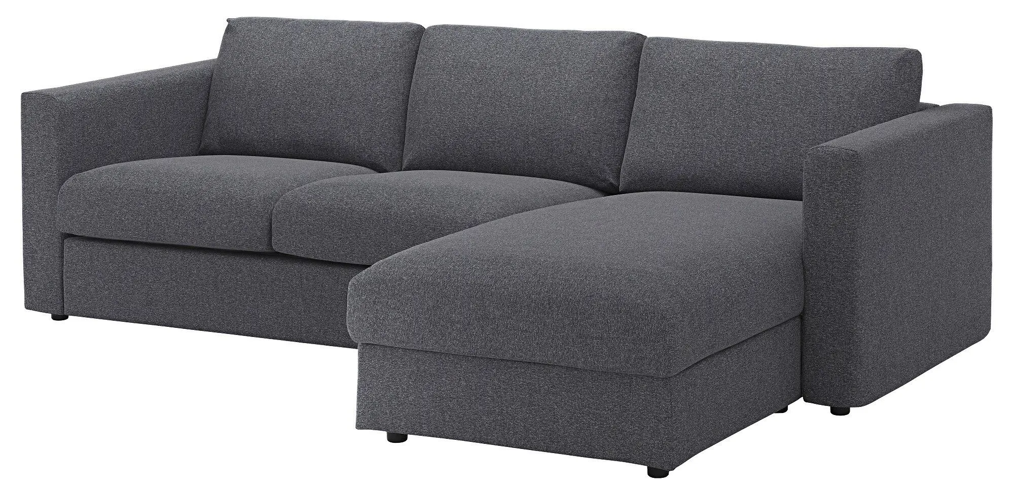 Canapea de colt Ikea Vimle 3-locuri/sezlong (Gunnared Gri Mediu)
