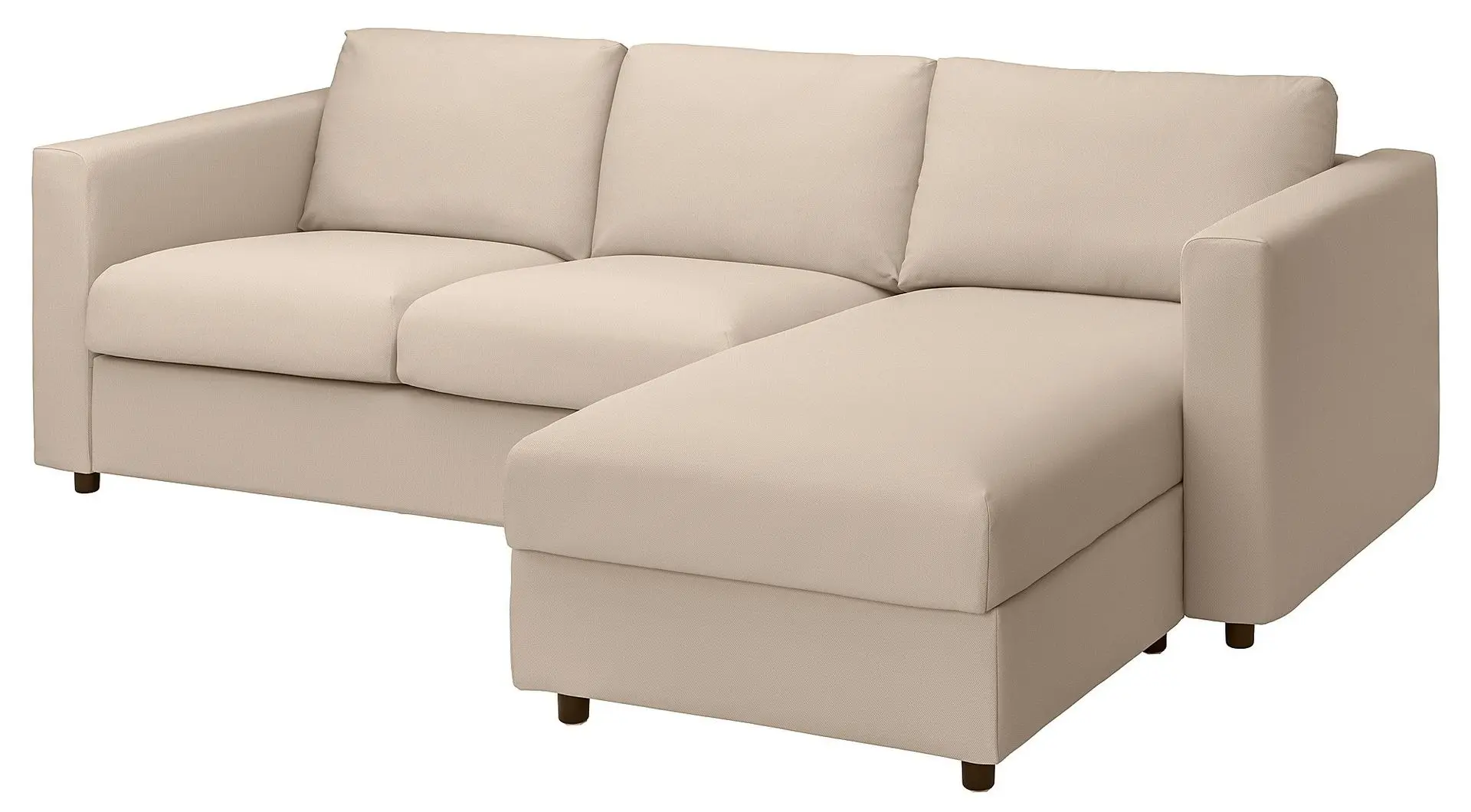 Canapea colt Ikea Vimle 3-locuri/sezlong (Hallarp Bej)