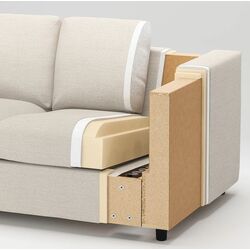 Canapea Ikea Vimle 3-locuri/brate late (Gunnared Bej) Thumb