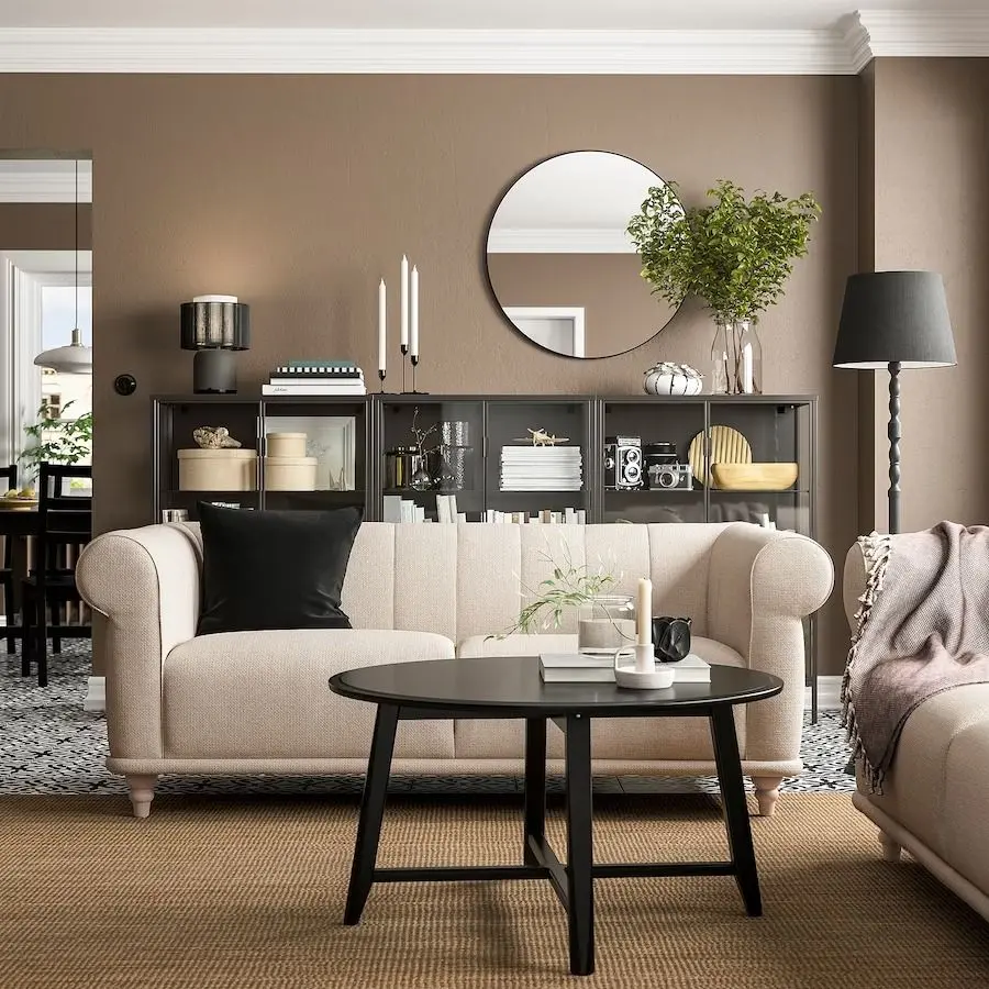 Canapea Ikea Viskafors 2-locuri (Lejde Bej Deschis/Mesteacan)