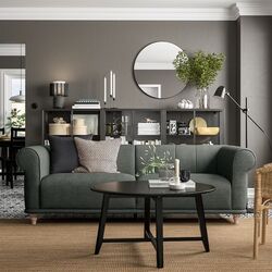 Canapea Ikea Viskafors 3-locuri (Lejde Gri/Verde/Mesteacan) Thumb