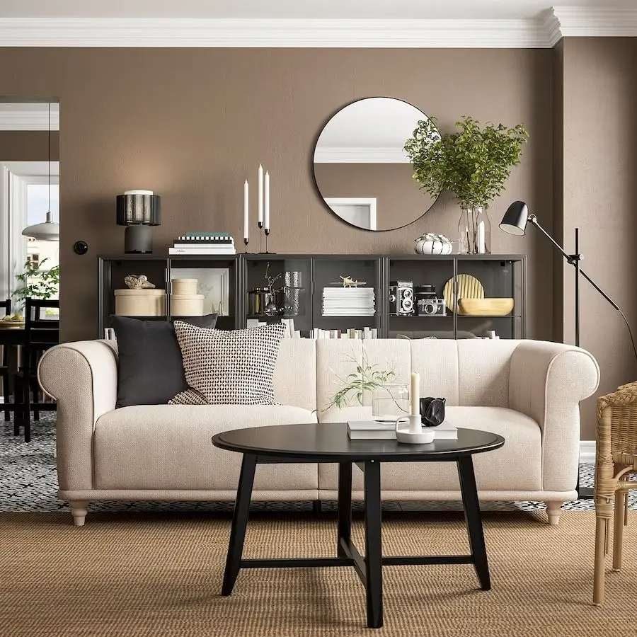 Canapea Ikea Viskafors 3-locuri (Lejde Bej Deschis/Mesteacan)