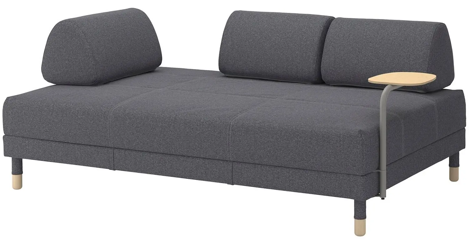 Диван раскладной Ikea Flottebo со столиком 120см (Гуннаред Средне-Серый)