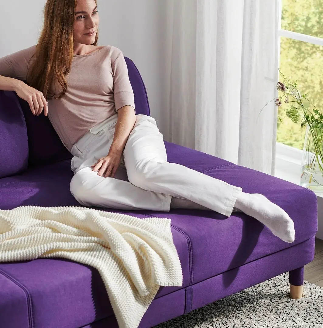 Диван раскладной Ikea Flottebo со столиком 120см (Висле Фиолетовый) - 5