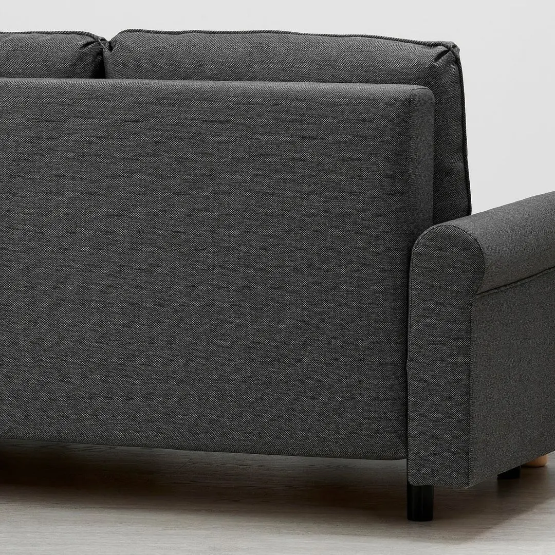 Canapea extensibila Ikea Grimhult 3-locuri (Gri) - 7