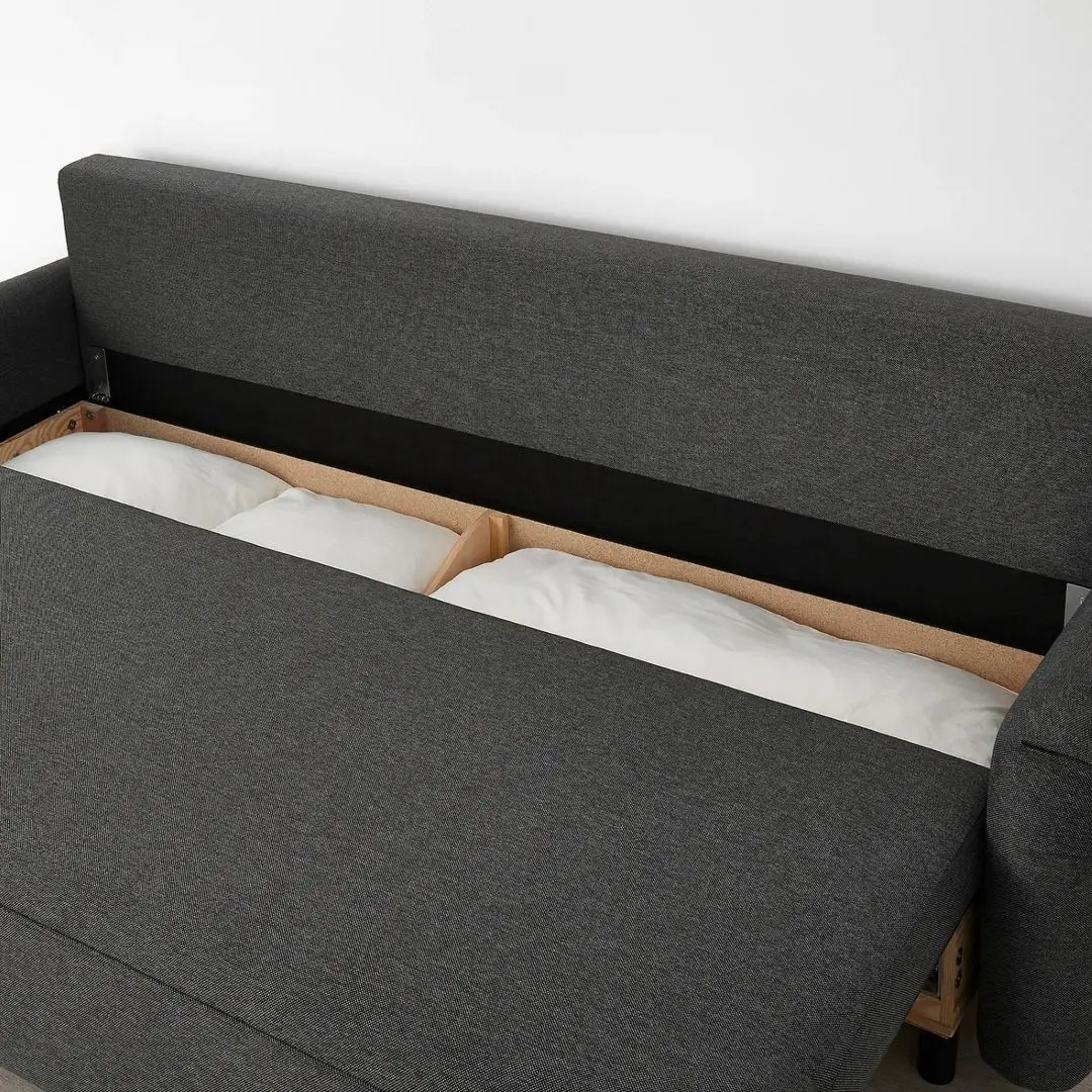 Canapea extensibila Ikea Grimhult 3-locuri (Gri) - 9