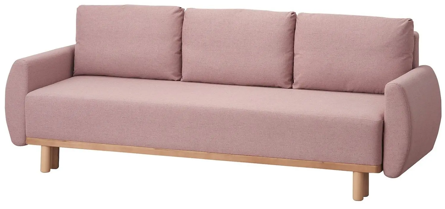 Canapea extensibila Ikea Grunnarp 3-locuri (Roz)