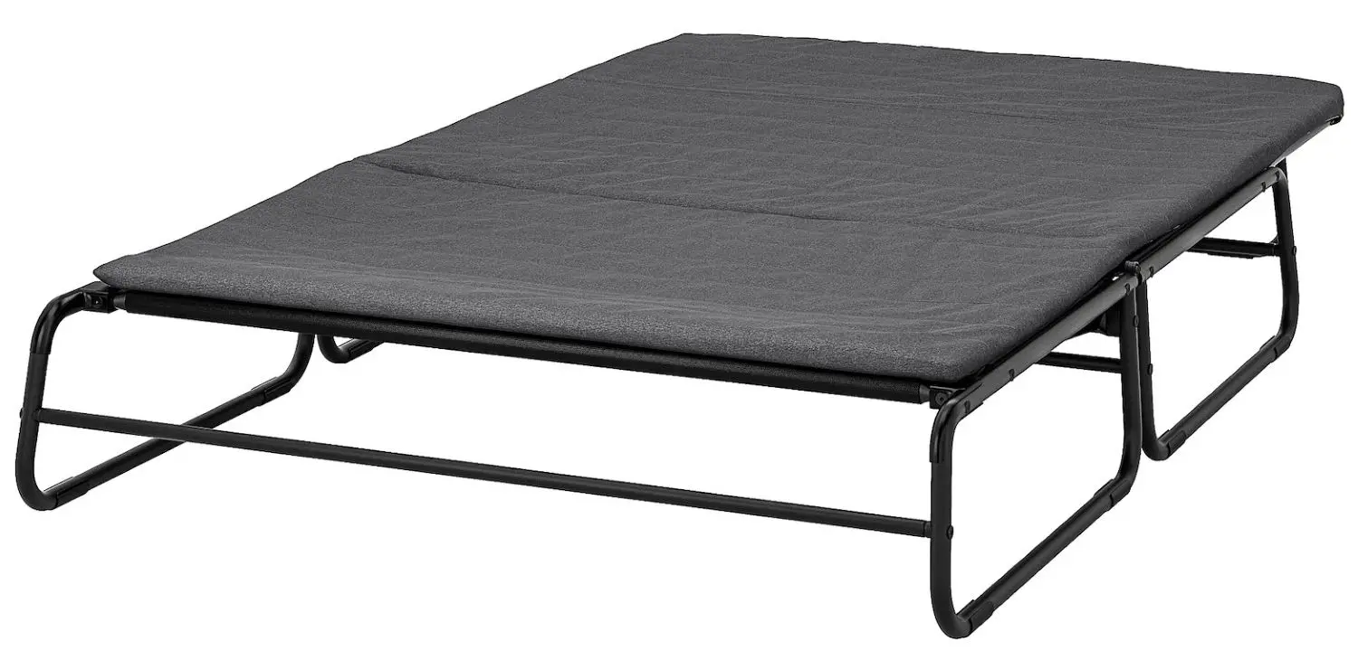 Canapea extensibila Ikea Hammarn 120cm (Knisa Gri Inchis/Negru)