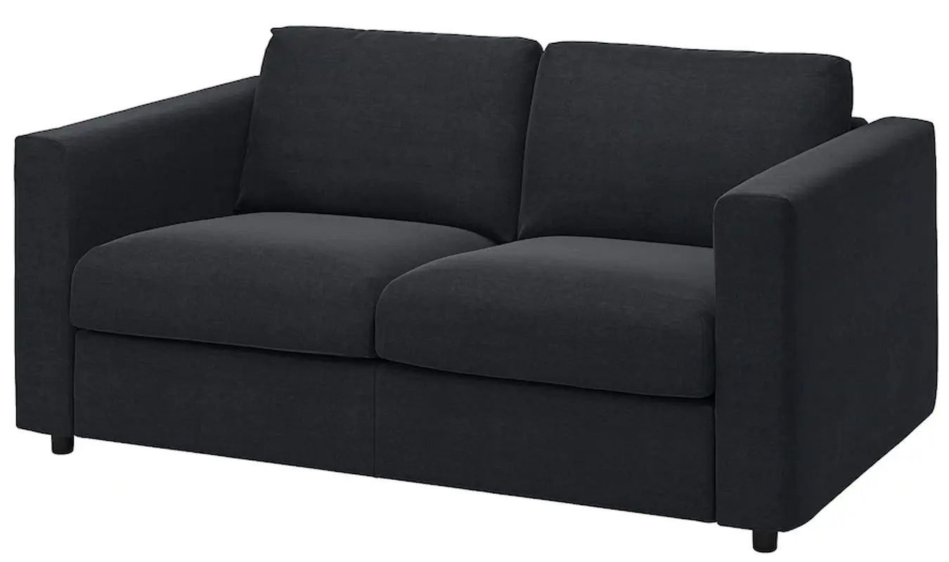 Canapea Ikea Vimle 2 locuri (Saxemara Negru-Albastru)