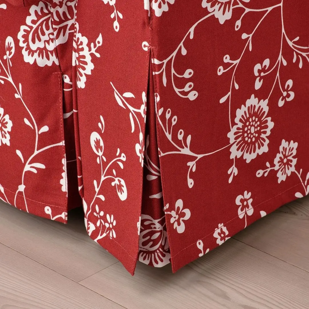 Canapea extensibila Ikea Vretstorp 3-locuri (Virestad Rosu/Alb) - 5