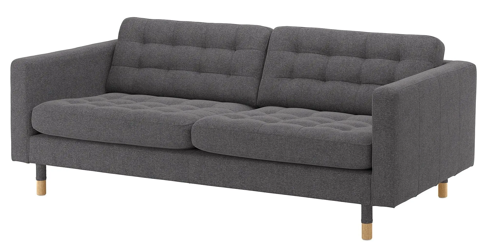 Canapea cu 3 locuri Ikea Landskrona (Gunnared Gri inchis/Metal)