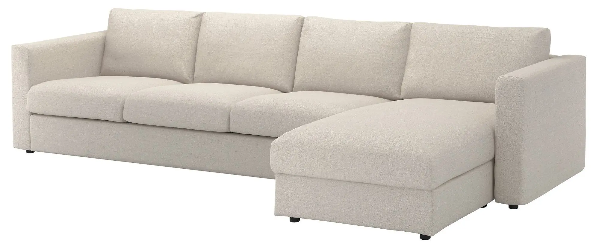 Canapea colt Ikea Vimle 4-locuri/sezlong (Gunnared Bej)