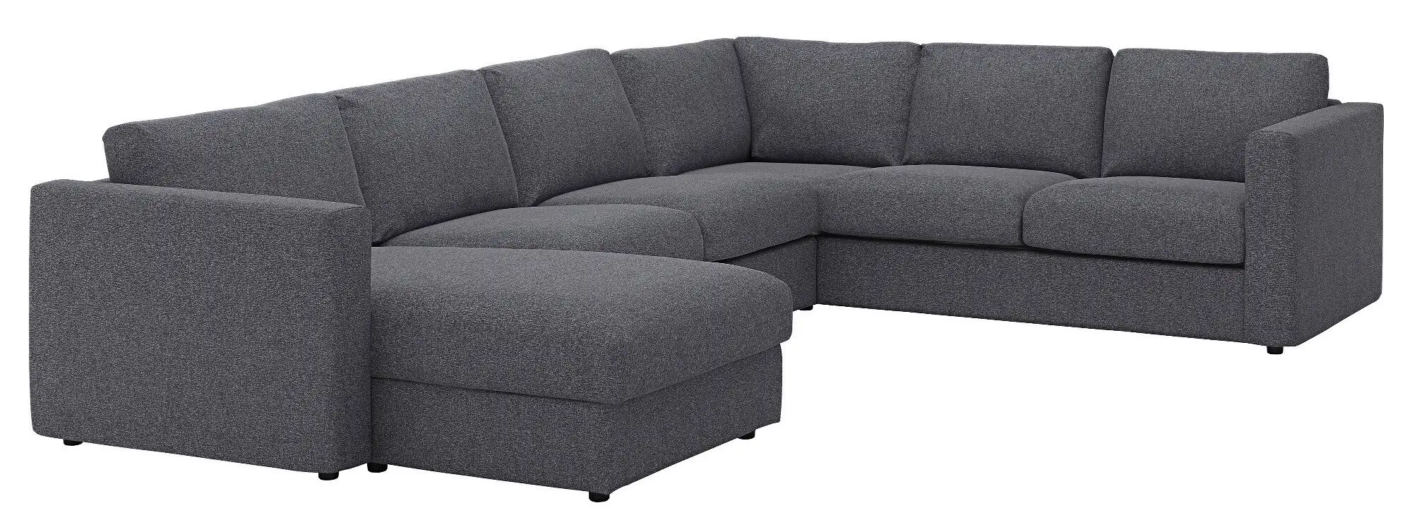 Canapea colt Ikea Vimle 5-locuri/sezlong (Gunnared Gri Mediu)