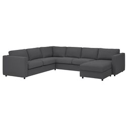Canapea colt Ikea Vimle 5-locuri/sezlong (Hallarp Gri)