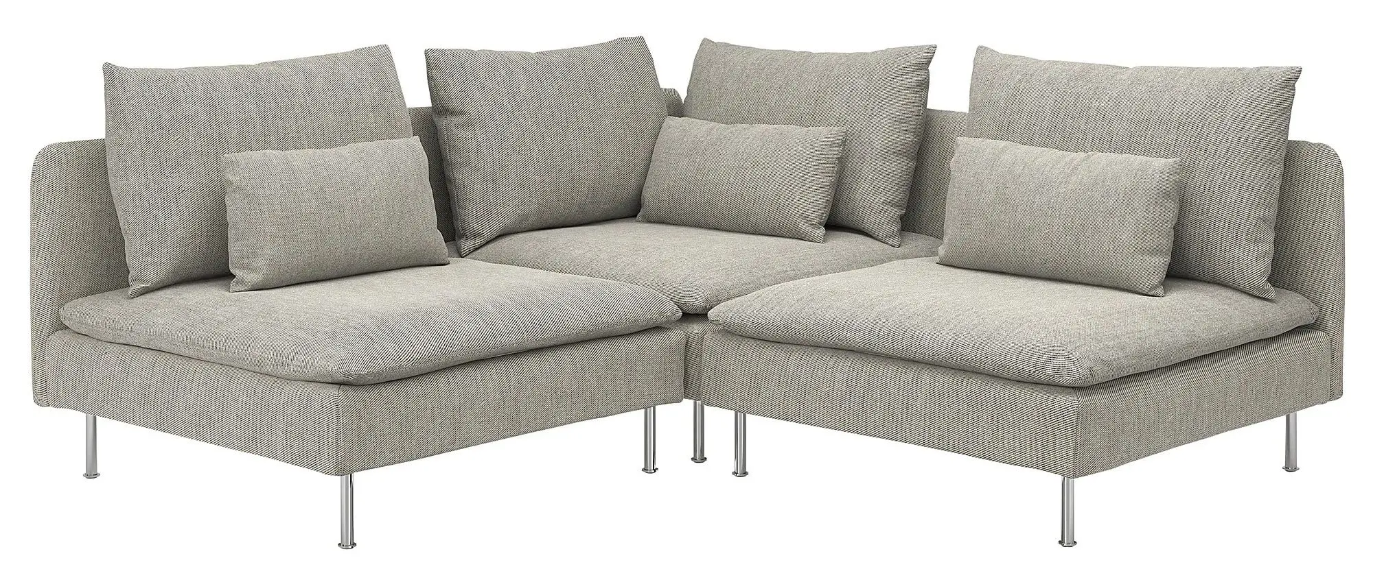 Canapea coltara cu 3 locuri Ikea Soderhamn (Viarp Bej/Maron)