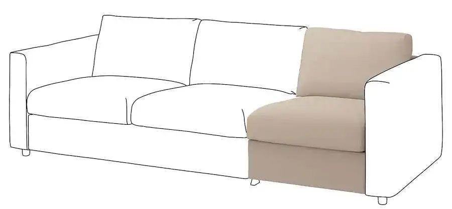 Секция дивана Ikea Vimle 1-местный (Халларп Бежевый)