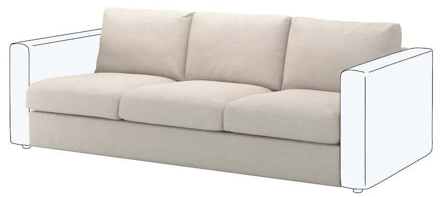 Sectiune canapea Ikea Vimle 3-locuri (Gunnared Bej)