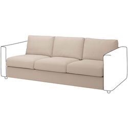 Sectiune canapea Ikea Vimle 3-locuri (Hallarp Bej)