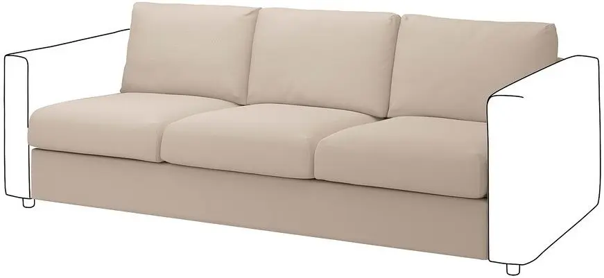 Секция дивана Ikea Vimle 3-местный (Халларп Бежевый)