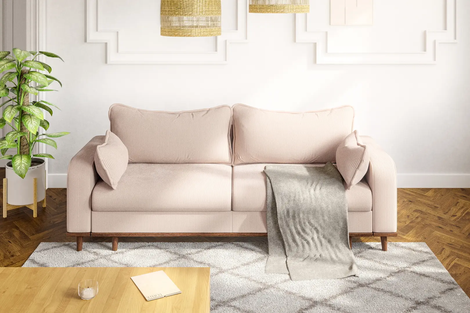 Диван Inspira Furniture Beata 4 Seater Fjord 23 (Beige)