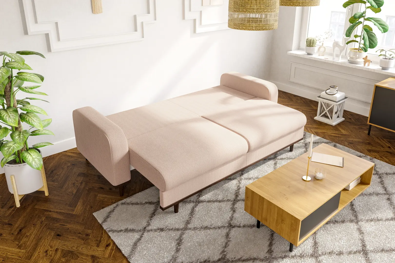 Диван Inspira Furniture Beata 4 Seater Fjord 23 (Beige)